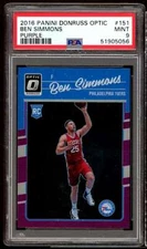 Ben Simmons Rookie Card 2016-17 Panini Donruss Optic Purple #151 PSA 9