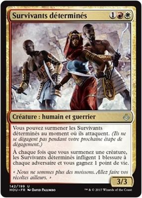 MTG Magic HOU - (x4) Resolute Survivors/Determined Survivors, French/VF