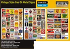ETA Diorama 1/24 Vintage Style Gas Oil Metal Signs