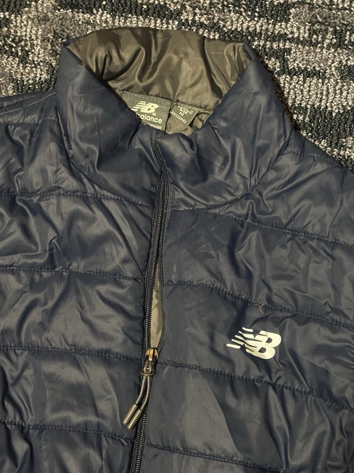 Chaqueta New Balance Puffer Mujer Azul Abrigo Largo con Capucha Foto 3 de 3
