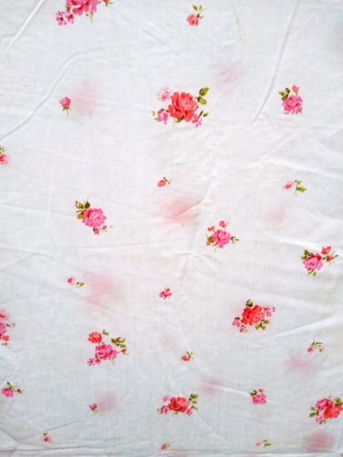 Vintage Fashion Manor Pink Floral Roses Queen Flat Sheet JC Penney Muslin - Picture 4 of 16