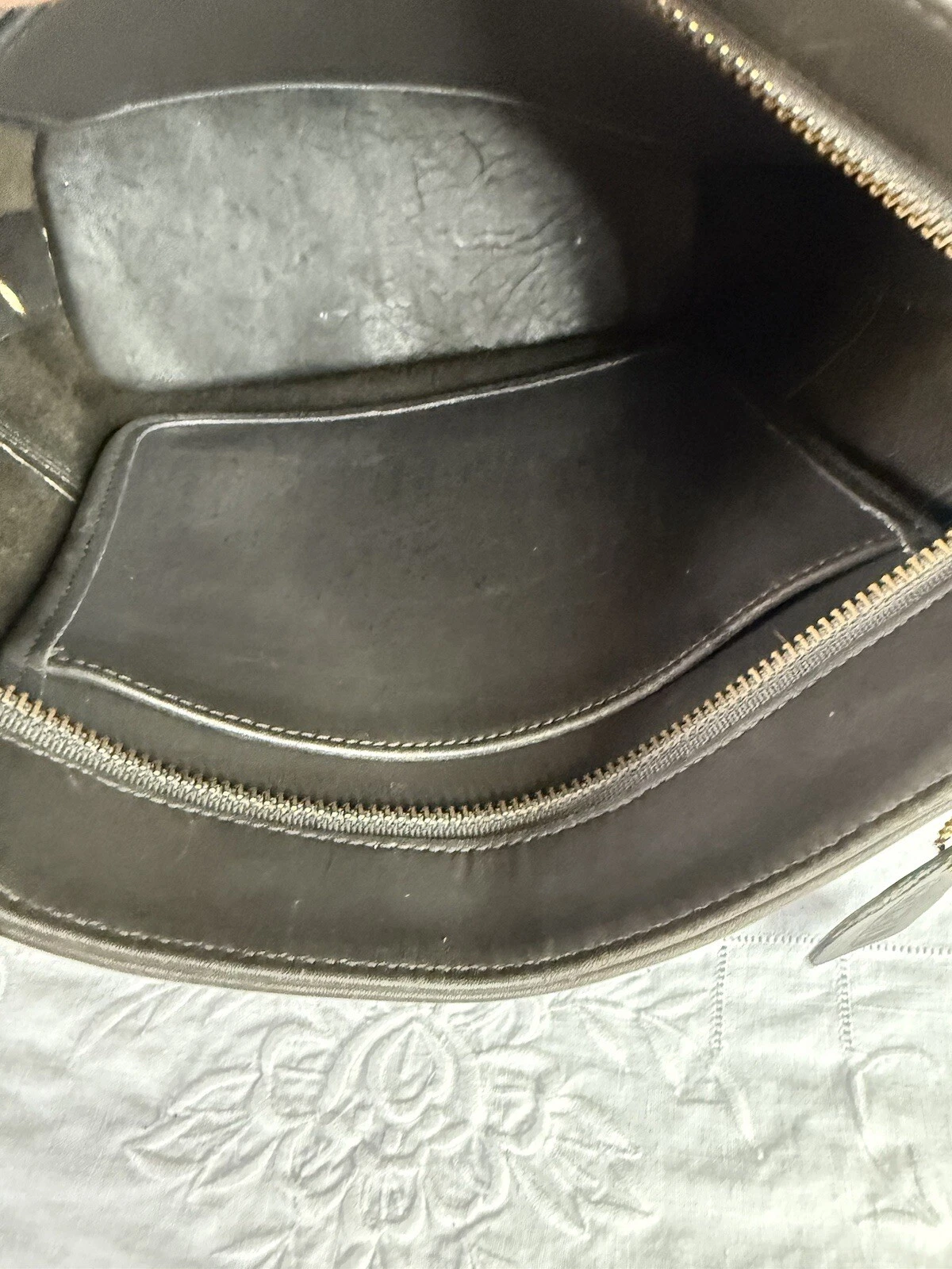 Borsa a tracolla Coach 9098 Tribeca Shopper vintage in pelle RARA peltro