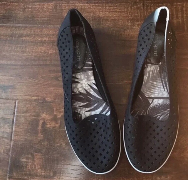 Black Multi Easy Spirit Geneen Slip-On Flats