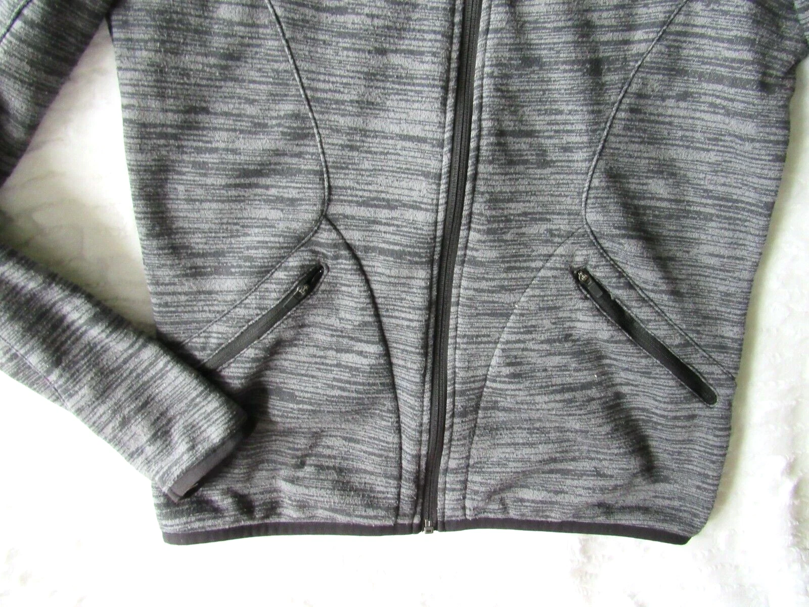 merrell space dye full zip pockets fleece athletic jacket