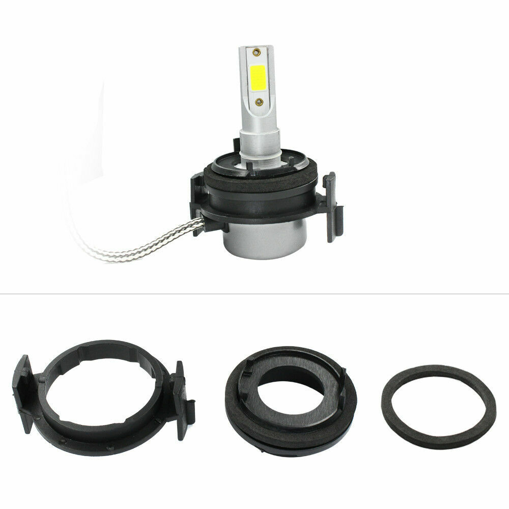 FSYLX 2 Piece H7 HID xenon headlight headlamp adapter holder base clips retainer for bmw E46 3 Series 1999-2006 (Low Beam) - 34