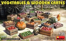 Vegetables & Wooden Crates 1:35 Diorama Plastic Model Kit MINIART