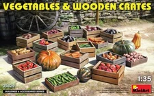 Vegetables & Wooden Crates 1:35 Diorama Plastic Model Kit MINIART