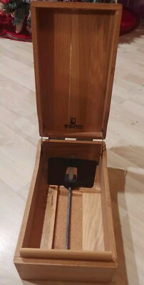Vintage Wood Wooden Box  1960's Finger File GOODWILL Office Photo Storage 
