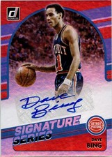 2020-21 Donruss Signature Series Dave Bing Auto Detroit Pistons #SG-DBG Red/Blue