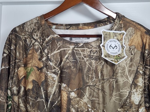 NWT Real Tree Edge Staghorn Creek Long Sleeve Camo Polyester T-Shirt Size 2XL - Picture 5 of 7