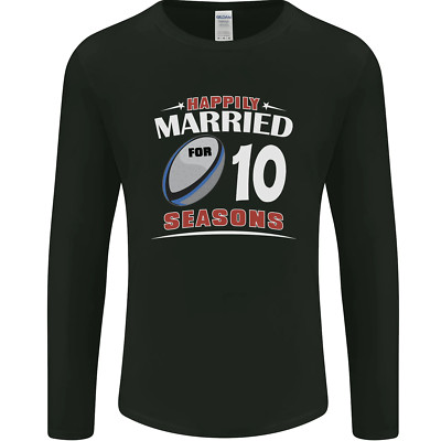 10 Jahre Hochzeitstag 10. Rugby Herren Langarm T-Shirt