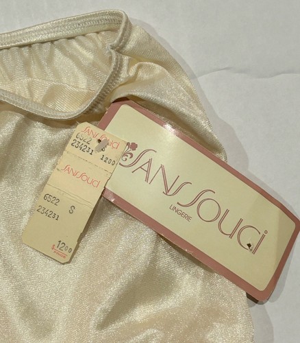 NWT Vintage 60s Mini Slip Attached Panties Brief NYLON Half Skirt LACE Size S - Picture 13 of 18