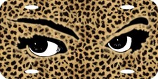 Sexy Eyes Cheetah Leopard Fur Print Stripe Stripes License Plate 12x6 Aluminum Sexy Eyes Cheetah Leopard Fur Print Stripe Stripes License Plate 12x6 Aluminum