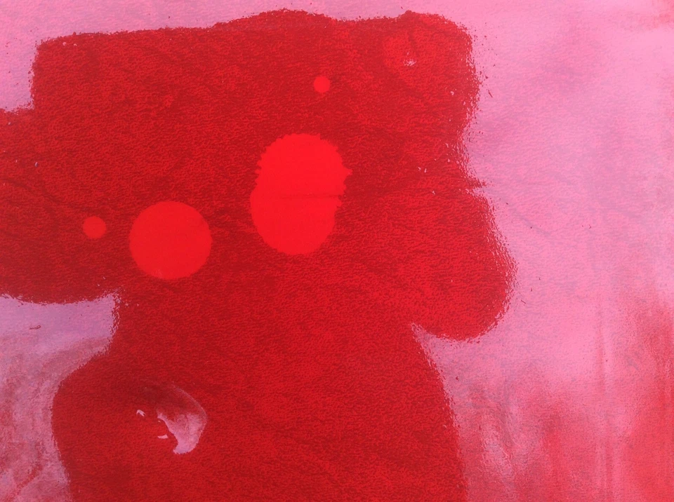 4 sillas plegables de madera Salmanson Co a juego de colección - asientos de vinilo acolchados rojos - muy buenas Foto 4 de 4