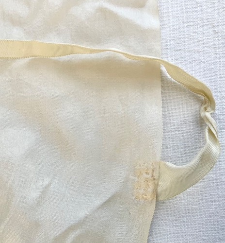 Antique Vintage Beaded Garment Top Bib Yoke Collar Nude Crepe Peplum Hand Sewn - Picture 22 of 23