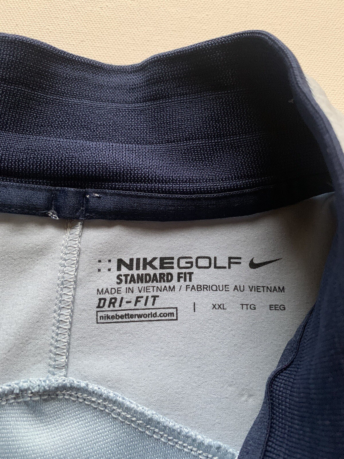 Nike Golf Sweatshirt Mens 2XL Blue DriFit 1/4 Zip Pullover Pine Hills