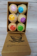 Set of 6 Bath Bombs Sealed 6 Organic Handmade Large 2.1 Oz 100 Natural Bath