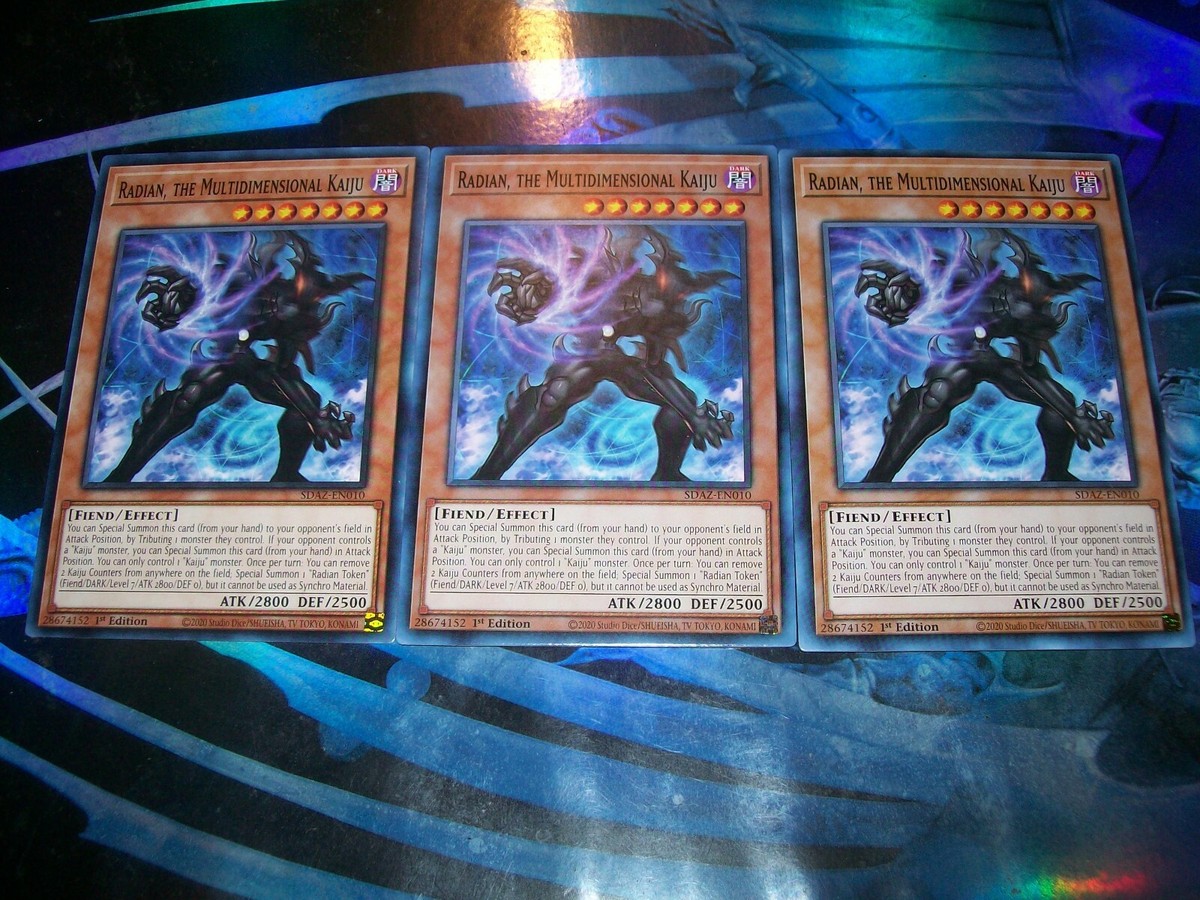 3x Radian, the Multidimensional Kaiju 1st Edition Common SDAZ