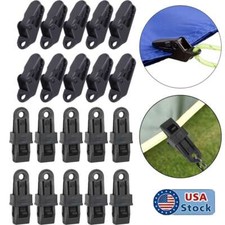 10/20 Adjustable Heavy Duty Lock Grip for Tarp  Shade Cloth Plastic Clips Black