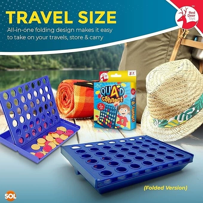 Connect 4 In A Row: The Ultimate Family Board Game for Fun on the Go! - Image 4 of 4