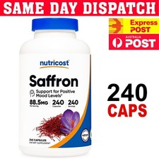 Nutricost Saffron extract 88.5mg 240 Capsule Premium Grade Fresh Stock Free Post