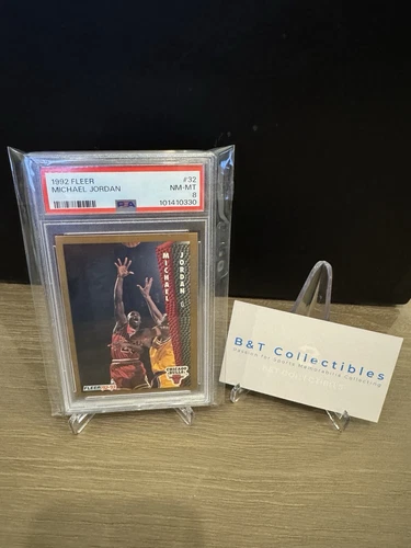 1992 Fleer #32 Michael Jordan PSA 8 NM-MT Chicago Bulls HOF GOAT 🔥🔥