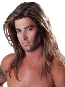 Mens Fabio Wig Sexy Male Model Long Brown Bleached Blonde Costume