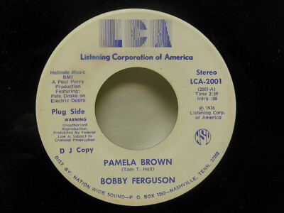 Promo! BOBBY FERGUSON: Here's The Key / Pamela Brown, 45 RPM. EX (B) 