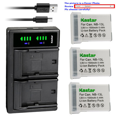 Kastar Battery LTD2 USB Charger for Canon NB-13L CB-2LH Canon PowerShot SX720 HS