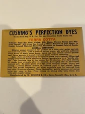 Vintage Cushing’s Perfection Dyes Terra Cotta