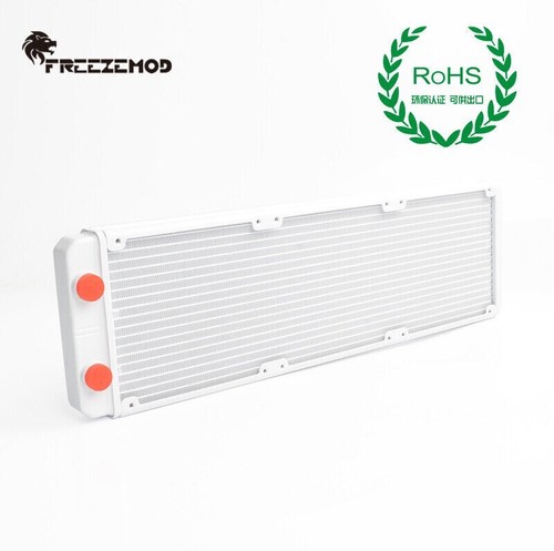 FreezeMod G1/4" 360mm Aluminum Radiator 27mm Thick for PC Water Cooling White - Afbeelding 2 van 8