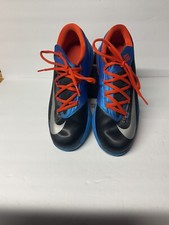 Nike KD VI Youth Black Blue Orange Basketball Sneaker Size 5.5 599477