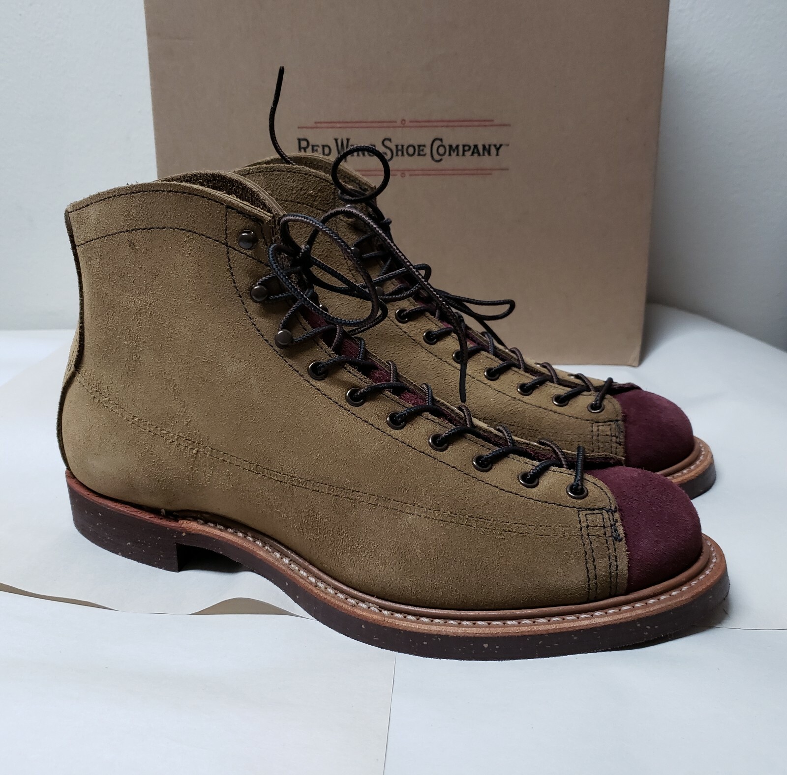 1st. Red Wing 2997 Heritage Boots Lineman Olive Maroon Mohave Iron Ranger 2996 image 3