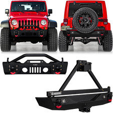 Vijay For 07-18 Jeep Wrangler Jk Steel Frontrear Bumper Wtire Carrierlights