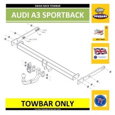 Swan Neck Towbar for Audi A3 Sportback 5 Door Hatchback 2004 to 2013 8PA TS626SN
