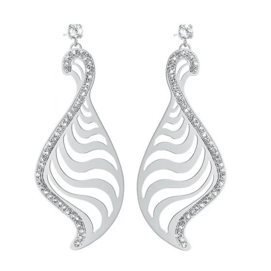 SilberDream SDO8807J - Orecchini a forma di stella e luna, in argento 925, Argento sterling