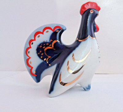 Figurine - Salt cellar ''Cockerel''. LFZ, USSR. 80s of the twentieth 