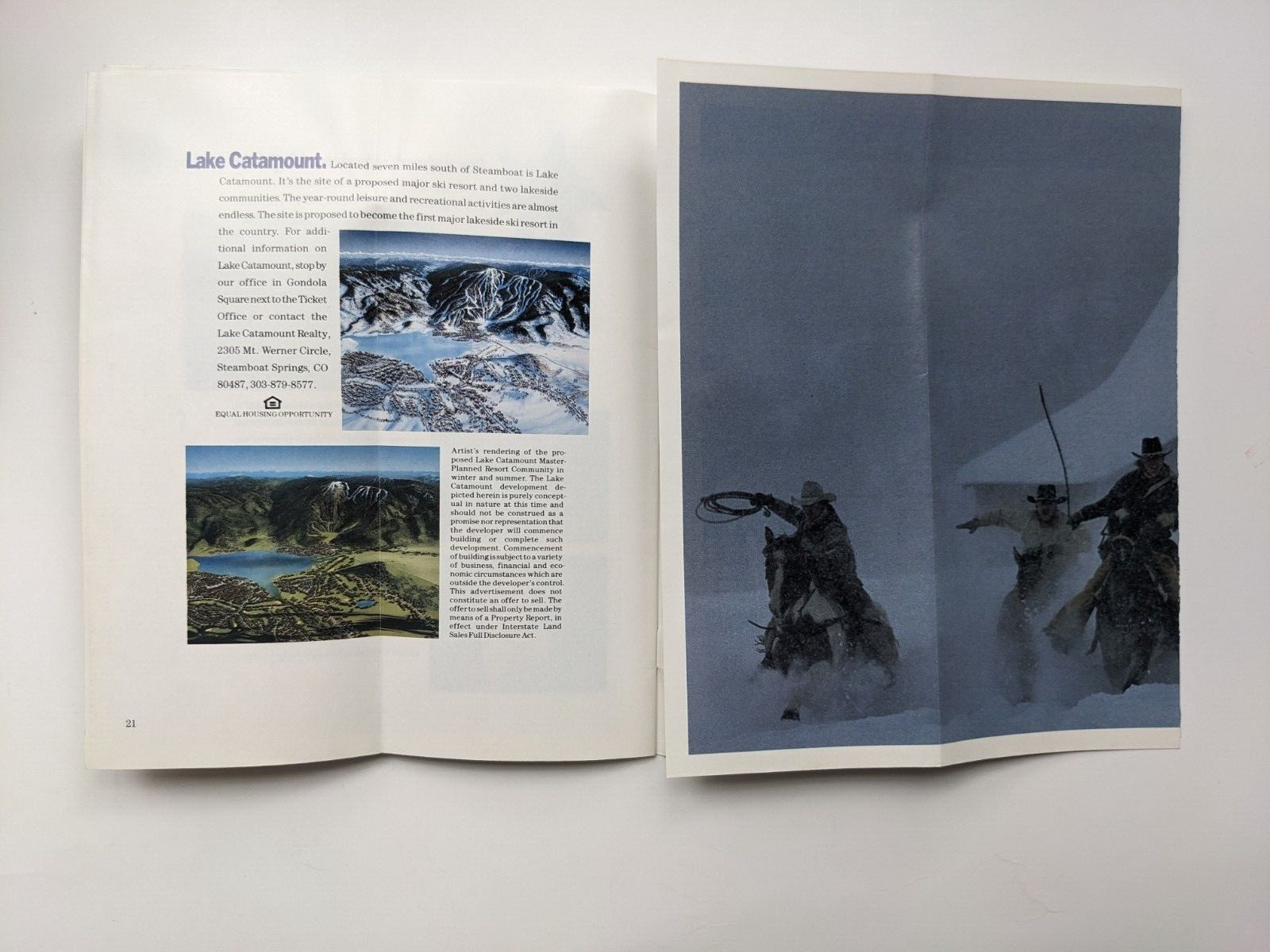 1991-1992 Steamboat Ski Resort Vintage Travel Brochure Steamboat Springs, CO