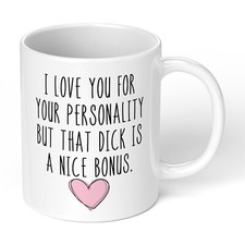 Valentines Day Gift Mug For Him Boyfriend funny humor D**K bonus novelty