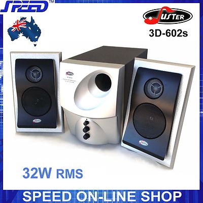 Juster 3D-602 Multimedia Speakers for Desktop PC, iPhone (AU