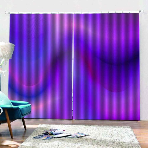 Beautiful Purple Blue Printing 3D Blockout Curtains Fabric Window Home Decor - Bild 3 von 12