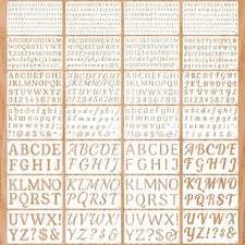 1 3 1 2 3 4 1 2 Inch Letter Stencils for Painting 28 Pack Reusable Plastic