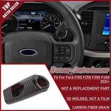 Carbon Fiber Steering Wheel Column Gear Shift Lever Cover Trim For Ford F150 21+