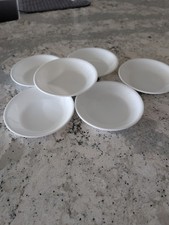 6 Corelle Winter Frost White 5 3/8" Berry Fruit Sauce Dessert Bowls Set USA Made