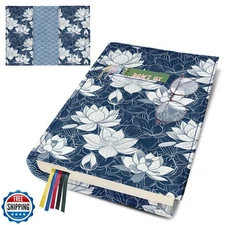 QRZIQRZ Book Cover Protector for Paperback,Adjustable Soft Canvas Fabric Book