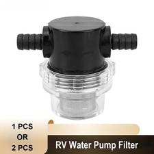RV Water Pump Strainer 3/8" Hose Barb Mesh Filter Screen Inline 12V Dc Twist-on