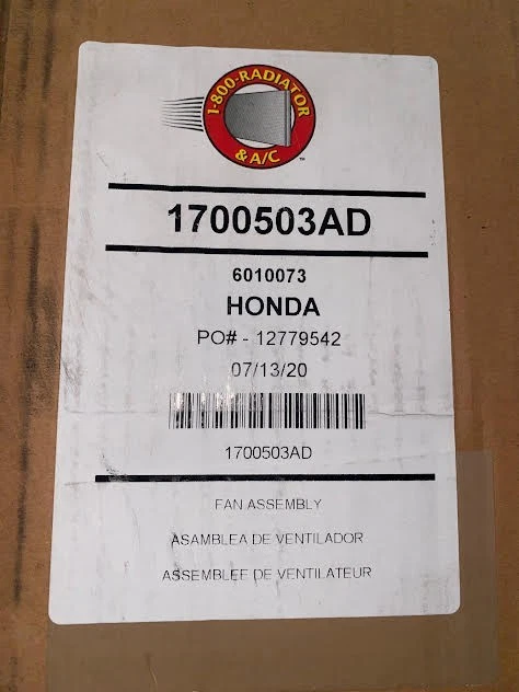 Electric Condenser Cooling Fan Assembly For Honda Civic Acura 6010073 - Image 2 of 3