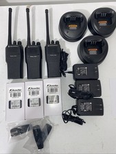 3 Motorola CP200 VHF 4 Ch Radio AAH50KDC9AA1AN Chargers New Batteries L2