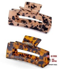 Large Hair Claw Clips Big Cutout Tortoise Shell Celluloid Hair Jaw Pattern B