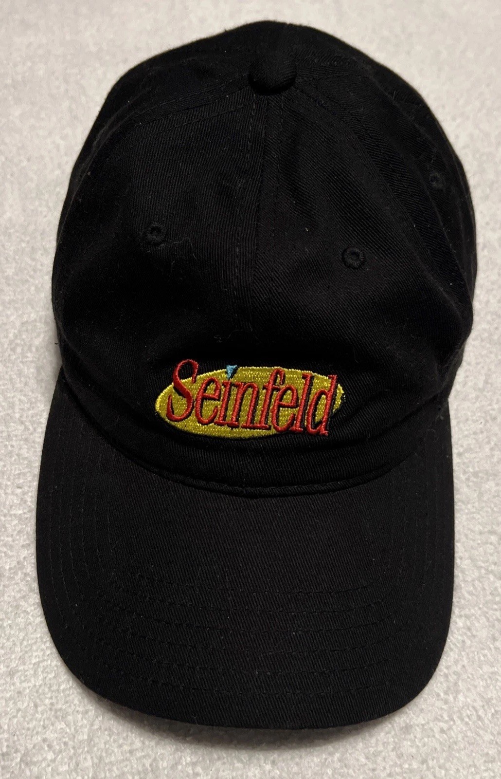 Seinfeld Black Hat Strap Back Adjustable Stitch L… - image 1